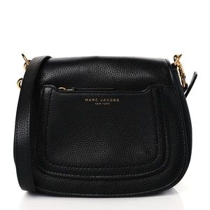 MARC JACOBS Calfskin Empire City Messenger Crossbody Black